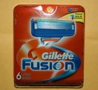 6 Gillette Fusion Blades Manual Razor Refills Shaver Replacement Cartridges Usa 