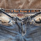 Rock Revival Women   s Bootcut Jeans Blue Medium Wash Embroidered 5-pocket