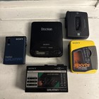 Vintage Lot Of 5 Sony Ge  Walkman Discman Am fm Stereo Cassette Untested