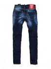 New Dsq2 Men s Stretchy Slim Fit Ripped Washed Dark Blue Jeans