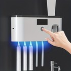 Uv Light Sterilizer Toothbrush Holder Cleaner And Automatic Toothpaste Dispenser