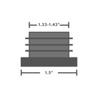  2  Round 1-1 2  1 5  14-20 Gage Black Tubing End Plugs Plastic Insert Caps