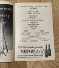 Playbill Foxy Ziegfeld Theatre Magazine Play Program Booklet