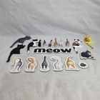 Large Lot Of 19 Cat Themed Refrigerator Magnets Kitty Kitten Feline Cat Lover 