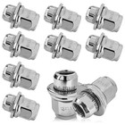 M12x1 5 Chrome Closed End Mag Seat Lug Nuts Set  Replacement Parts For 10pcs