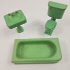 Miniture Vtg Bathroom Comode  Sink   Tub  Made From Wood 1940 s  