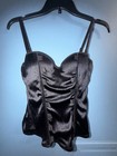 Spirit Halloween Brown Studded Zip-front Corset Top Women   s L   Black Corset