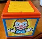 Vintage Mattel Toy 1976 Jack In The Music Box - Blue Polka Dot Clown Works