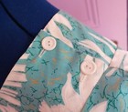 Vtg Hawaiian Cotton Poly Cap Sleeve Turquoise Floral Midi House Dress Mumu Small