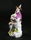 Meissen Figure Number 2979    harlequin With Bagpipe    Mid 19th Century