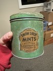 Snow Drop Mints Whitman   Co Philadelphia Pa Early Labeled Tin Can 1 Lb Green