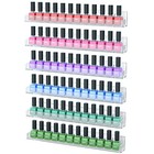 6 Pack Nail Polish Rack Wall-mounted Shelf With 15 Inch  pack Of 6  Clear
