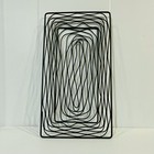 Modern Black Wire Fruit Basket Tray Rectangular Centerpiece Metal Bowl Decor