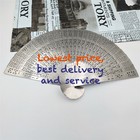1pc Titanium Alloy Folding Fan With Chinese Style Hollow Metal Kung Fu Fan