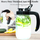 Glass Mason Jars Pitcher 32 Oz Pour Spout Lids   Handle  2 Set  Wide Mouth Airti