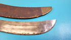Wwi Unmarked Collins Style Bolo Machete Knife   Leather Sheath Tr833