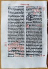 Post Incunable Leaf Brevarium Pataviensis Small Woodcut  562  - 1508