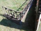 Antique 19th Century Wrought Iron brass Fireplace Fender Seat