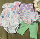 Bundle Of 12 Pieces Used Baby Girl Clothes Sizes 0-3mo And 3mo