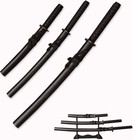    flaw   japanese Samurai Sword 3pc Set 1060 Carbon Steel Katana Sharpen 3 Options