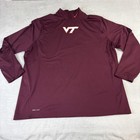 Virginia Tech Hokies Nike Long Sleeve Mock Neck Shirt Mens 3 Xl Burgundy Warm