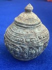 2000  Years Old Ancient Luristan Bronze Vase With All Round Buddha Motifs 