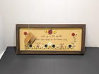 Vintage Lisa Johnson Framed Sarah S Flower Quote Primitive Needlepoint