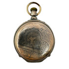 Antique 18s Unsigned Box Hinge Hunter Pocket Watch Case Gold Filled Swiss