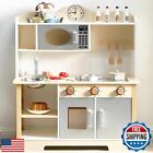 Wooden Play Kitchen  Kids Toy Kitchen Cooking Set  Kids Play Kitchen Pretend 