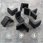 20pcs 35mm X 35mm L Shaped Rubber Angle Iron Caps  Color  20pcs