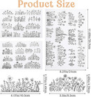25pcs Embroidery Patterns Water Soluble 2 Sheets Embroidery Transfer Patterns F