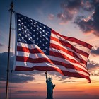 Vorenus American Flag For Outside 8x12 Ft Large Deluxe Heavy Duty Spun Polyster