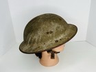 Vtg Ww1 Us Army Military Helmet Brodie Combat M1917 Doughboy Zc187 Sand Finish