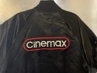 Rare Custom Made Collectible Vintage 80s Cinemax Satin Jacket L Black Cable Tv