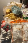 Craft Lot  Deco Mesh  Styrofoam Bells  Wreath Supplies  Ribbon  Vintage Crafting