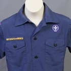 Boys Official Bsa Boy Scout Cub Scout Short Sleeve Shirt   Blue   Youth Medium