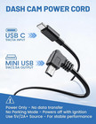 Mini Usb Dash Cam Power Cord 10ft  Usb-c To Left Angle Mini-b Cable