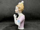 Vintage Large German Porcelain Victorian Pin Cushion Half Doll-arms Away 5 