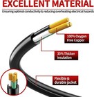 Outdoor Extension Cord 25ft 16 3 Sjtw Black 3 Prong Waterproof Power Cable
