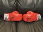 Lefty Righty Pair Mike Tyson Signed Everlast Red Boxing Glove Autograph Jsa