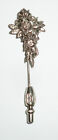Vintage Sterling Silver Marked Gorham Floral Roses Stick Hat Lapel Pin Brooch