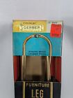 Vtg Gerber Metal Leg Braces Brackets In  Package Set Of 4 Brass Lacquer Finish