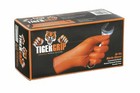 Tiger Grip Nitrile Gloves - 8mil - Diamond Grip - Hi-vis Orange - 10 Boxes