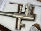 Brushed Nickel Standing Shower Faucets With Handheld Shower Swivel Spout Mixer