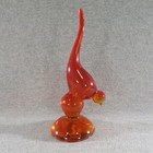 Viking Glass Long Tail Bird Persimmon Mid Century Modern Mcm Vintage Colorful