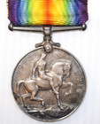 1914 - 1918 Wwi British Service Medal 33 Grams  960 Silver George Iv     0124