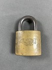 Vintage Almont    re-key     Brass Padlock With Key  read