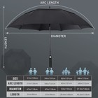 Golf Umbrella Windproof 51-72 Inch Extra Large Double Canopy Heavy Duty   Rain