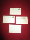 Antique  Lot Of 4 Patriotic   Paper Postcards  some With Stamps  1910 usa