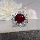 2 00 Ct Natural Ruby Diamond Engagement Wedding Ring 14k Solid White Gold Size 5